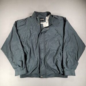 Vintage Ashworth 90s Jacket Mens Slate Gray Full Zip Windbreaker XL Bomber Style